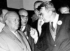 Turkevich (r) with Nikita Khrushchev in 1959